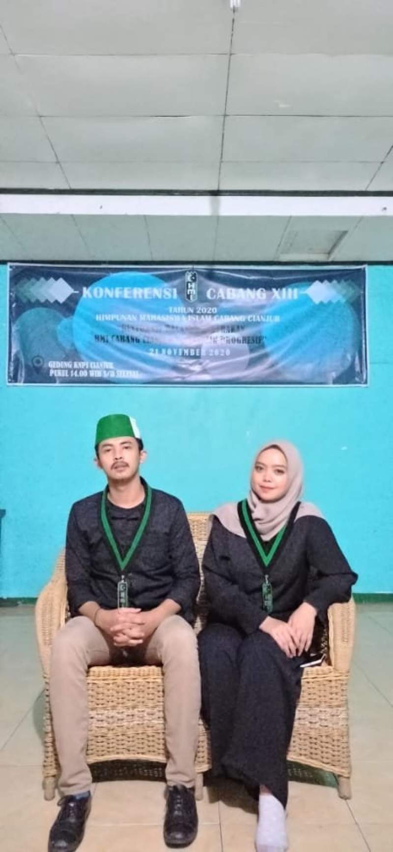 Foto : Adi Adam Mide Formateur & Elsa Krismawati, S.H Formateur Ketua Umum HMI Cabang Cianjur