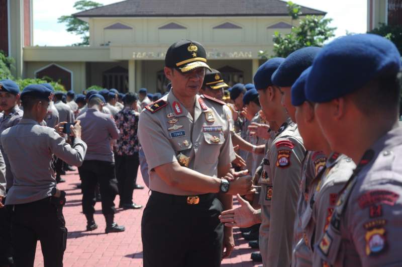 Wakapolda Banten Pimpin Apel Pelepasan Pasukan  Korps Brimob Polri Bawah Kendali Operasi Polda Banten
