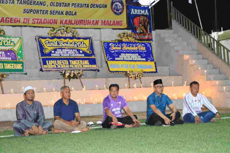 Sekda Bersama Oldstar Persita Tangerang Gelar Doa Bersama Kenang Tragedi Stadion Kanjuruan
