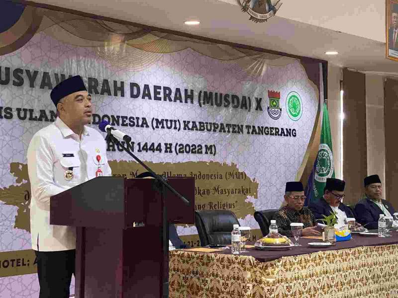 Bupati Zaki Buka Musda Ke-10 MUI Kabupaten Tangerang