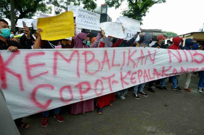 Foto : Demo Warga Tangerang Utara Kembali Geruduk Kantor ATR/BPN
