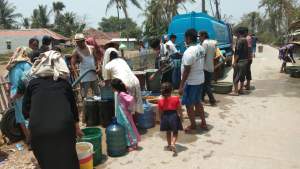 Perkim Menyalurkan 5000 Liter Air Bersih ke Desa Tamiang