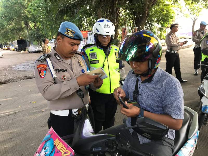 Satlantas Polresta Tangerang Razia Kendaraan Anggota Polresta Tangerang