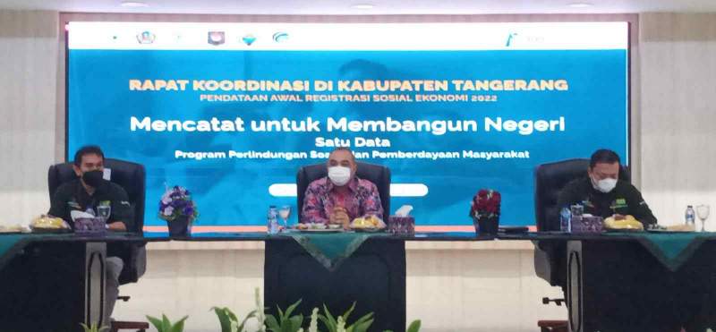 Buka Sosialisasi Pendataan Awal Regsosek 2022, Bupati Minta Stakeholder Kawal Pelaksanaan Pendataan Registrasi Sosial Ekonomi di Kabupaten Tangerang