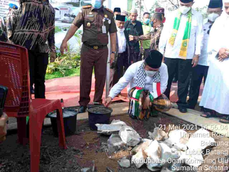 Peletakan Batu Pertama Pembangunan Pompes Nur Ihsan Oleh Gubernur Sumsel