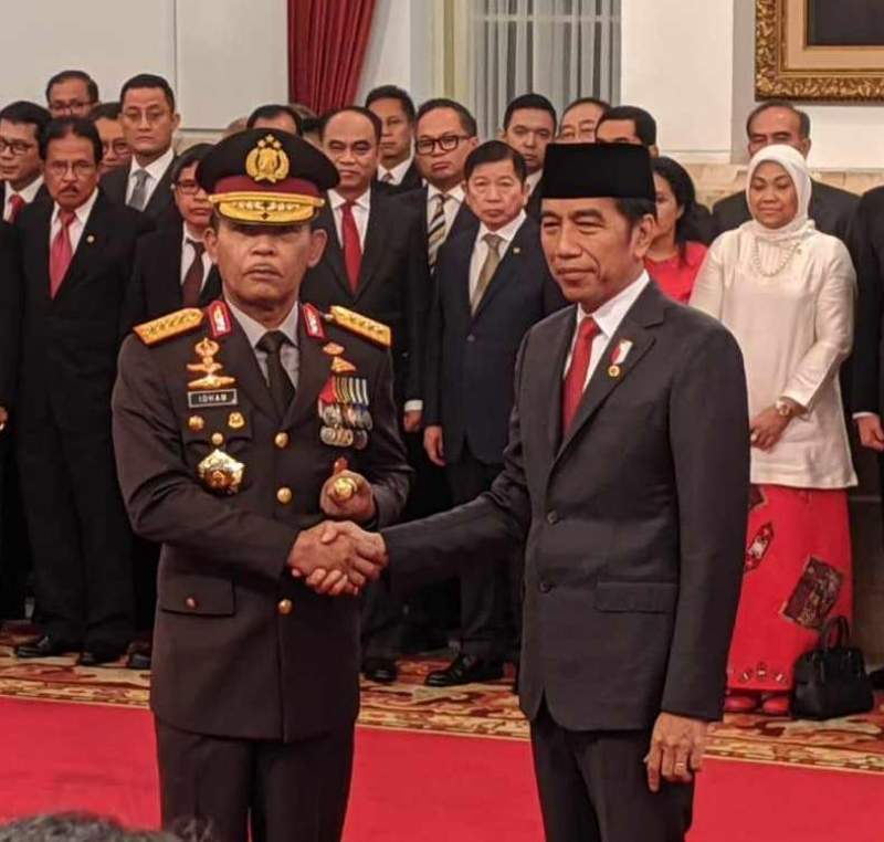 Presiden Jokowi Resmi Lantik Komjen Idham Aziz Sebagai Kapolri
