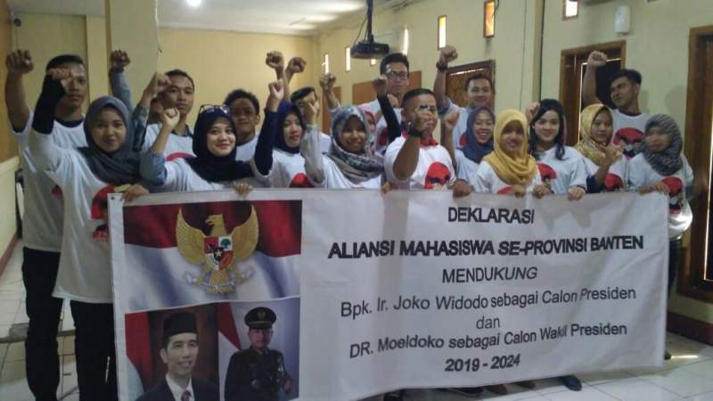 Aliansi Mahasiswa se-Banten Dukung Pasangan Jokowi-Moeldoko