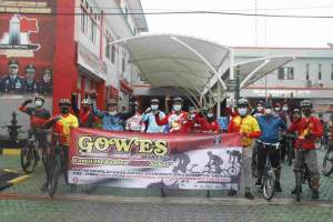 Jaga Kebugaran Tubuh, Kanwil Kemenkum dan HAM Banten Gelar Gowes Bersama Kepala UPT Se- Serang Raya