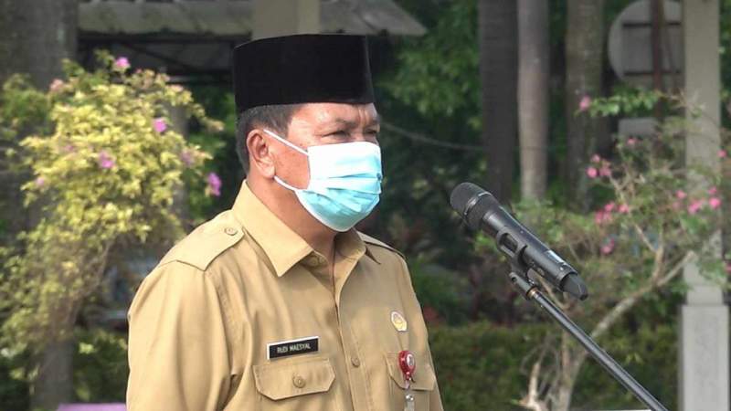 Sekretaris Daerah Kabupaten Tangerang Moch. Maesyal Rasyid Memimpin Apel Pagi 