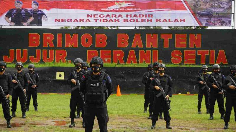 Foto : Brimob Polda Banten Gelar Apel Pasukan