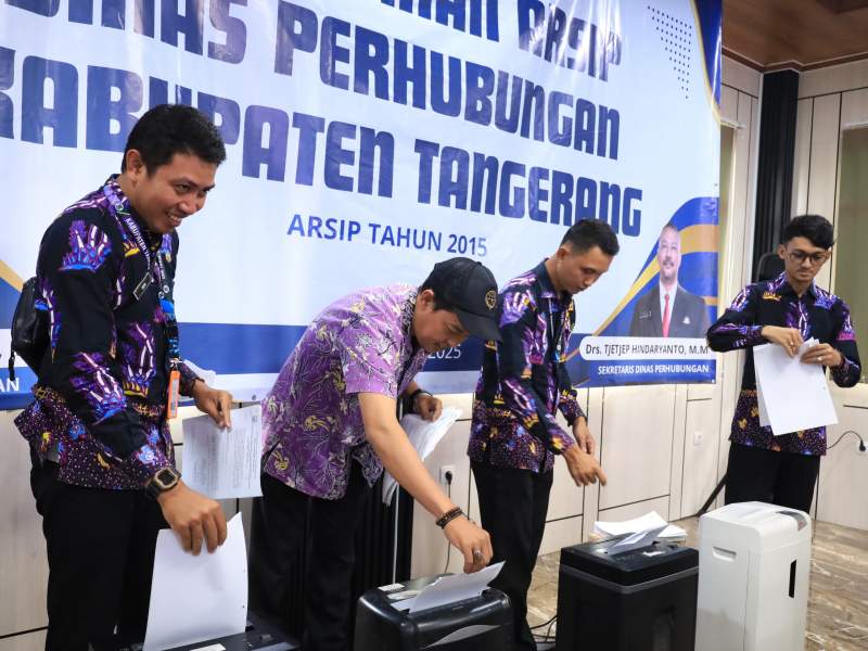 Dinas Perhubungan Musnahkan 106 Arsip Inaktif