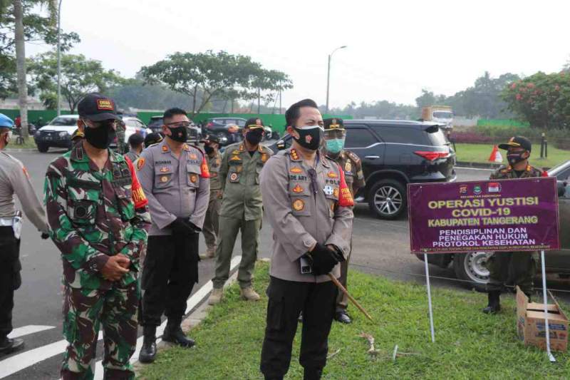 Foto : Kapolresta Tangerang Pimpin Operasi Yustisi