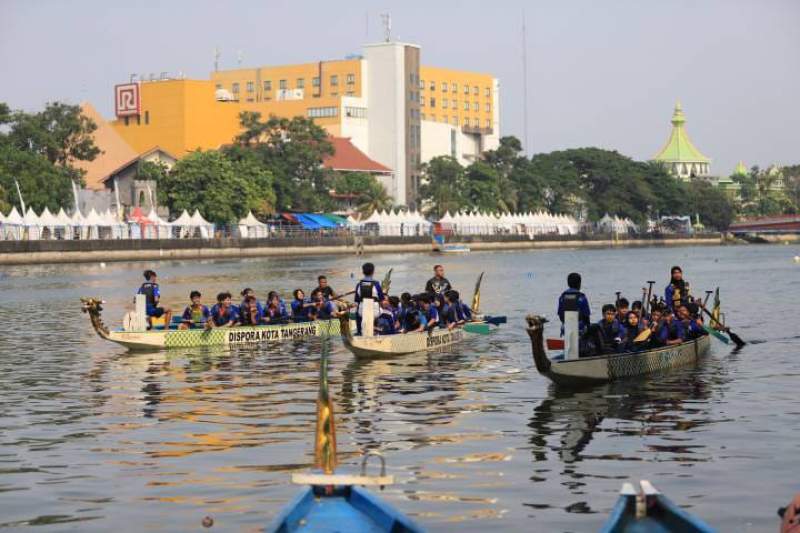 Festival Cisadane 2026 Semakin Semarak, Lomba Dayung Perahu Naga Jadi Magnet Baru