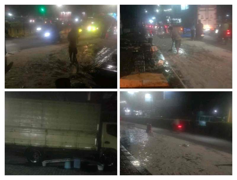 Tumpahan Bahan Kimia di Tangerang Sebabkan Kecelakaan Beruntun, Puluhan Pengendara Tergelincir