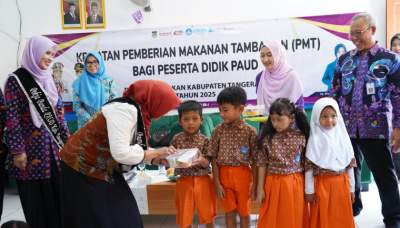 Tekan Angka Stunting, Bunda PAUD Kabupaten Tangerang Dorong Program PMT