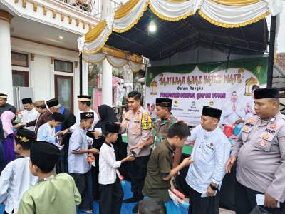 Kapolsek Cisoka Hadiri Santunan Anak Yatim Piatu dan Peringatan Nuzulul Quran