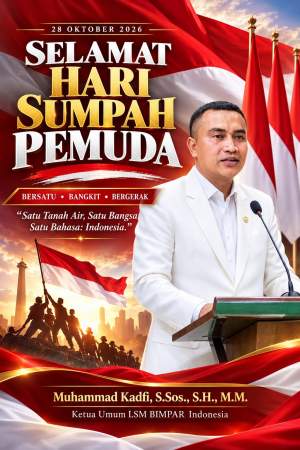 Ketua Umum LSM BIMPAR Indonesia: Sumpah Pemuda Harus Menjadi Semangat Persatuan dan Keberanian Membela Rakyat