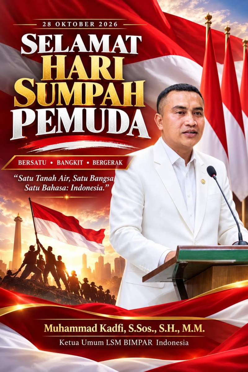 Ketua Umum LSM BIMPAR Indonesia: Sumpah Pemuda Harus Menjadi Semangat Persatuan dan Keberanian Membela Rakyat