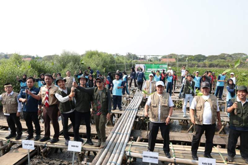 Tanam 10.000 Mangrove di Mauk, Bupati Tangerang Apresiasi Kolaborasi Jurnalis Peduli Lingkungan dan Dunia Usaha