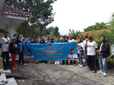 Peringati HPN 2026, PWI Lebak Gelar Senam Sehat dan Baksos, Tegaskan Peran Sosial Insan Pers