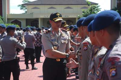 Wakapolda Banten Pimpin Apel Pelepasan Pasukan  Korps Brimob Polri Bawah Kendali Operasi Polda Banten