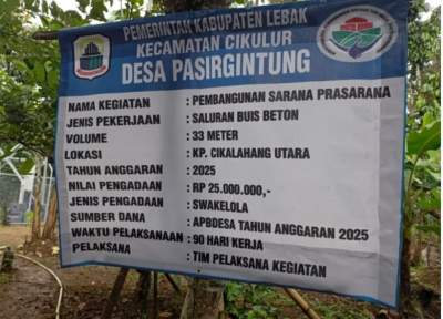 Transparansi DD Dipertanyakan, Proyek Drainase Cikalahang Utara Diduga Tak Libatkan TPK dan Upah Pekerja Tertunda