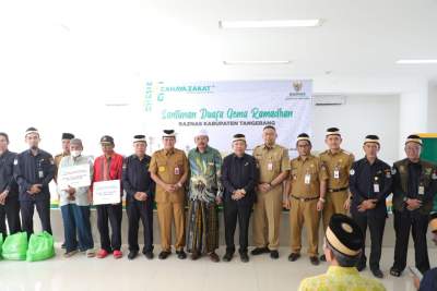 Sinergi Pemkab dan Baznas, Ribuan Warga Tangerang Terima Bantuan Ramadan