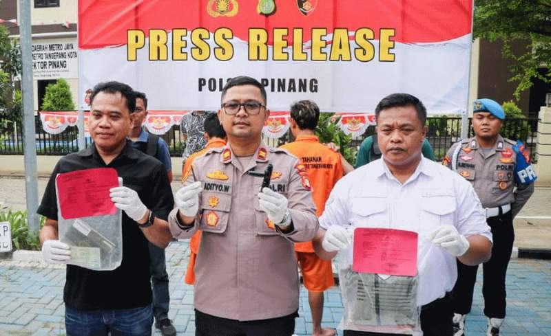 Dua Pelaku Curanmor Kelompok Rumpin Diringkus Polsek Pinang,10 Motor Disita