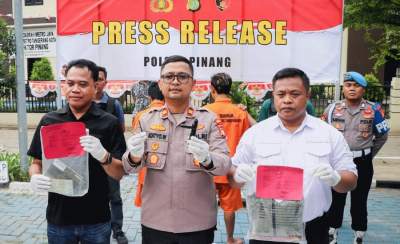 Dua Pelaku Curanmor Kelompok Rumpin Diringkus Polsek Pinang,10 Motor Disita