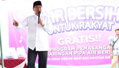 Bupati Tangerang Berikan Bantuan Pemasangan Air PDAM Gratis untuk 250 Warga Desa Tanjakan Mekar