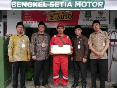 BAZNAS Kota Tangerang Salurkan Bantuan Z-Auto Rp18 Juta untuk Tiga Bengkel Motor