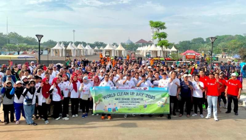 World Clean Up Day 2025, DLHK Tangerang Kumpulkan Ribuan Warga dalam Aksi Bersih-Bersih