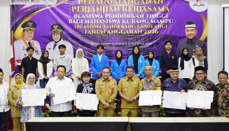 Pemkab Tangerang dan 26 Perguruan Tinggi Tandatangani Kerja Sama Beasiswa Tangerang Gemilang