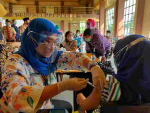 500 Orang Anggota Pramuka Kabupaten Tangerang Ikuti Vaksin Massal