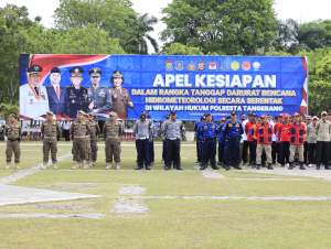 Pemkab Tangerang Bersama Polresta Tangerang Gelar Apel Kesiapan Tanggap Darurat Bencana Hidrometeorologi