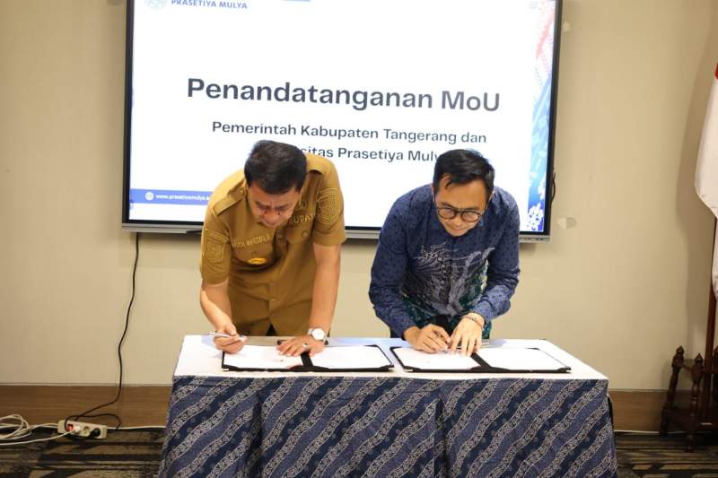 Bupati Tanda Tangani MoU 3 Sektor Prioritas dengan Universitas Prasetiya Mulya