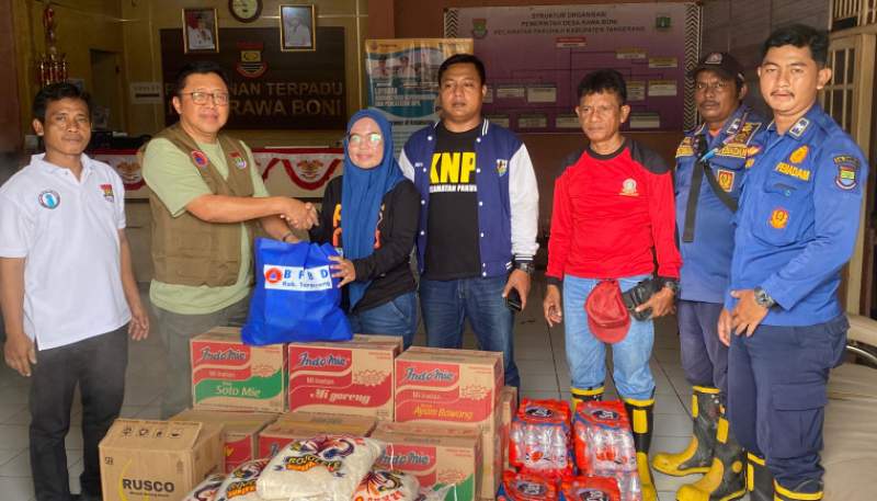 BPBD Kabupaten Tangerang Salurkan Bantuan Logistik ke Wilayah Terdampak Banjir