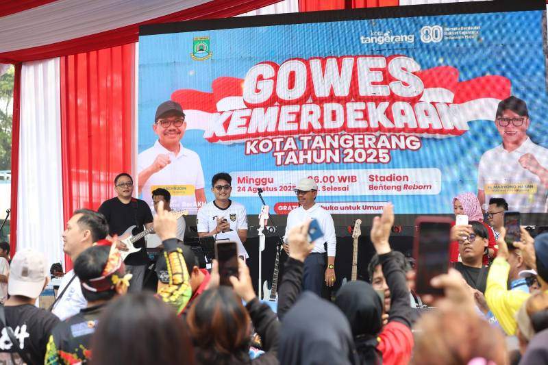 Ribuan Peserta Meriahkan Gowes Kemerdekaan 2025 Bersama Wali Kota Tangerang