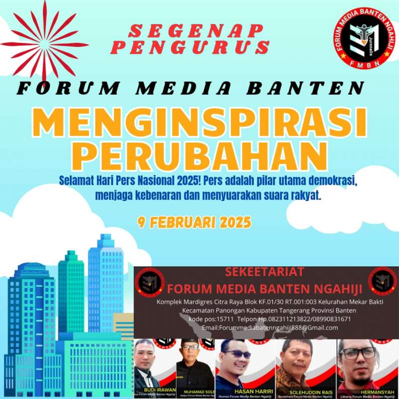 Forum Media Banten Ngahiji Mengucapkan Selamat Hari Pers Nasional