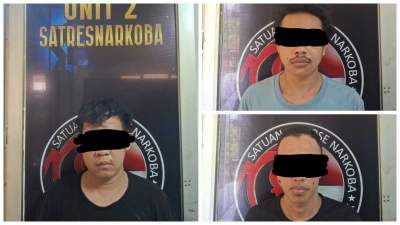 Berantas Peredaran Narkoba, Sat Resnarkoba Polres Lebak Amankan Tiga Pelaku di Cipanas