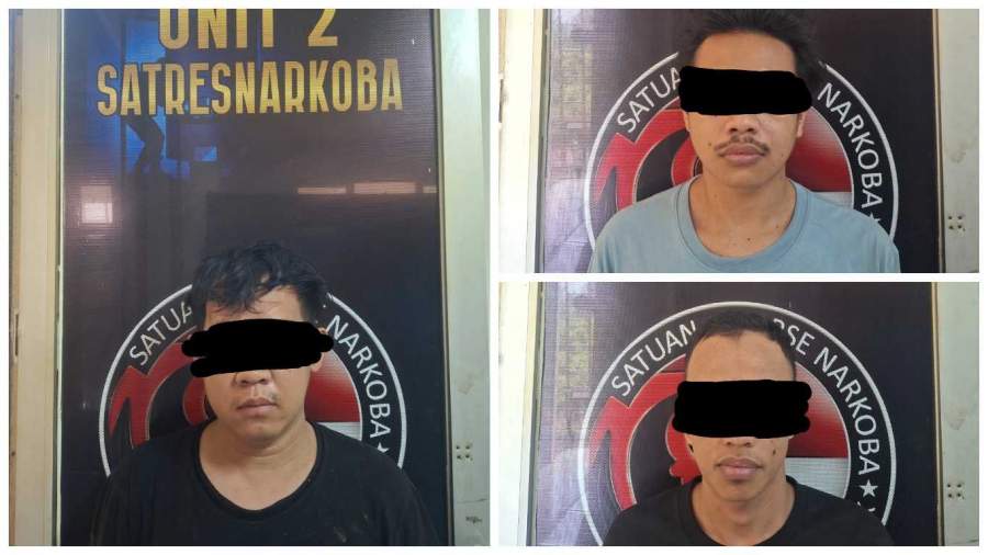 Berantas Peredaran Narkoba, Sat Resnarkoba Polres Lebak Amankan Tiga Pelaku di Cipanas
