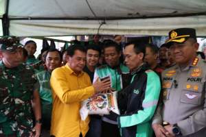 BUPATI TANGERANG BERSAMA DANDIM DAN KAPOLRESTA SAMBANGI MARKAS OJOL, DEKLARASI DAMAI UNTUK CIPTAKAN KONDISI KONDUSIF