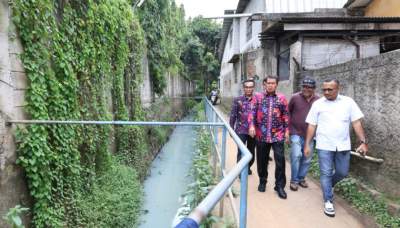 Bupati Tangerang Tinjau Pembangunan Pompa Air di Bencongan Kelapa Dua