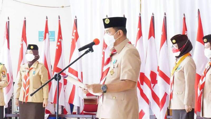 Plh Bupati Pimpin Upacara Peringatan Hari Pramuka Ke-60 Tingkat Kwarcab OKU