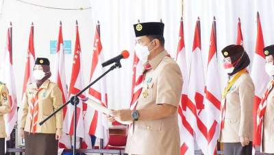 Plh Bupati Pimpin Upacara Peringatan Hari Pramuka Ke-60 Tingkat Kwarcab OKU