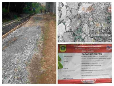 Proyek Betonisasi Desa Nambo Diduga Tidak Sesuai Spesifikasi