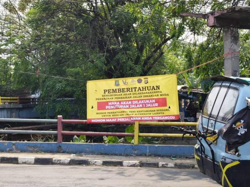 Pemkot Tangerang Imbau Pengguna Jalan Manfaatkan Jalur Alternatif Selama Perbaikan Jalan Iskandar Muda