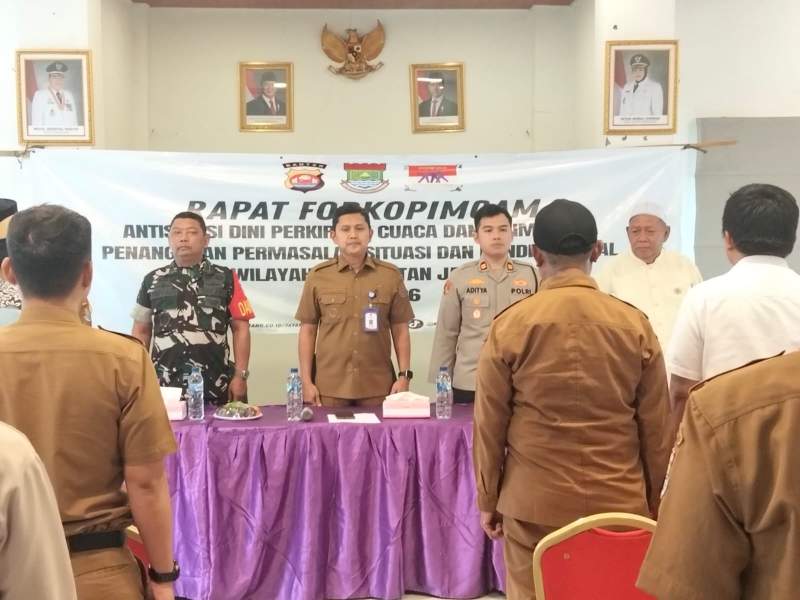 Antisipasi Cuaca Ekstrem dan Isu Sosial, Forkopimcam Jayanti Gelar Rakor Lintas Sektoral