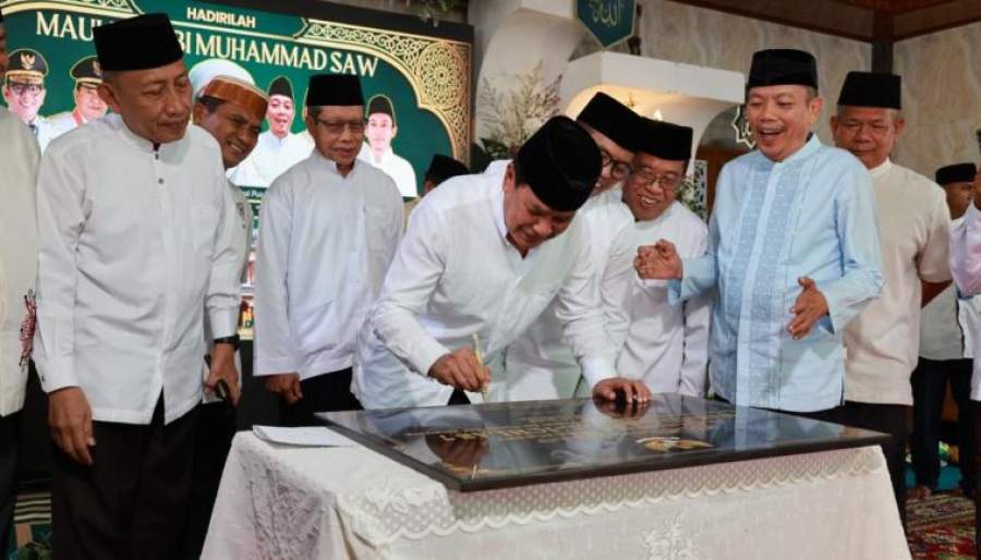 Bupati Tangerang Bersama Gubernur Banten Hadiri Peringatan Maulid Nabi Muhammad SAW dan Resmikan Masjid Jami Al Ichlas Cisauk
