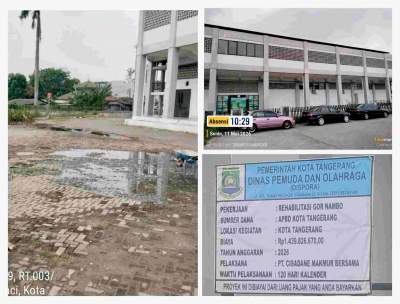 Baru Diresmikan, GOR Nambo Kembali Direhabilitasi, Kini Diduga Terhenti